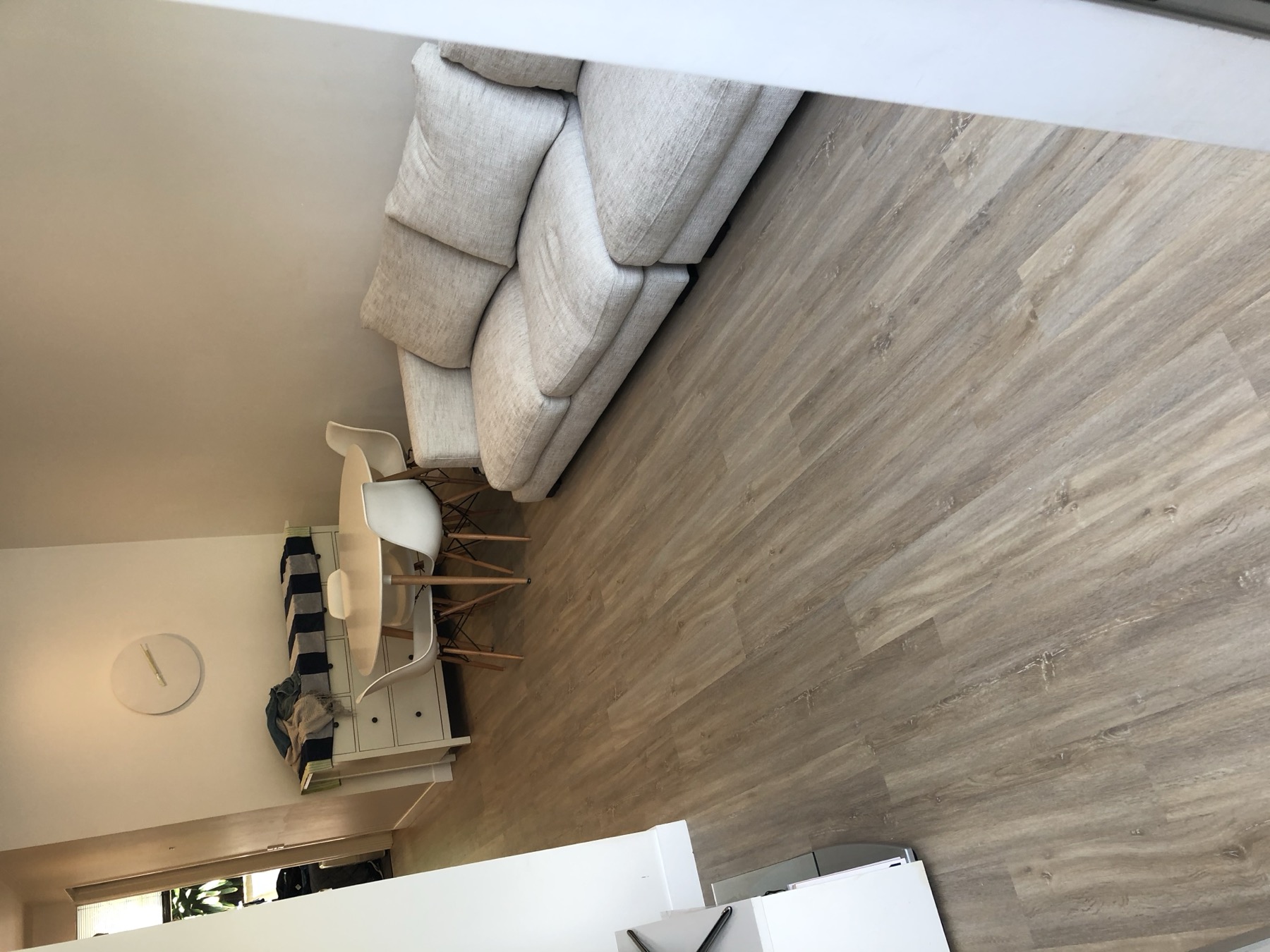 Laminate floor installation