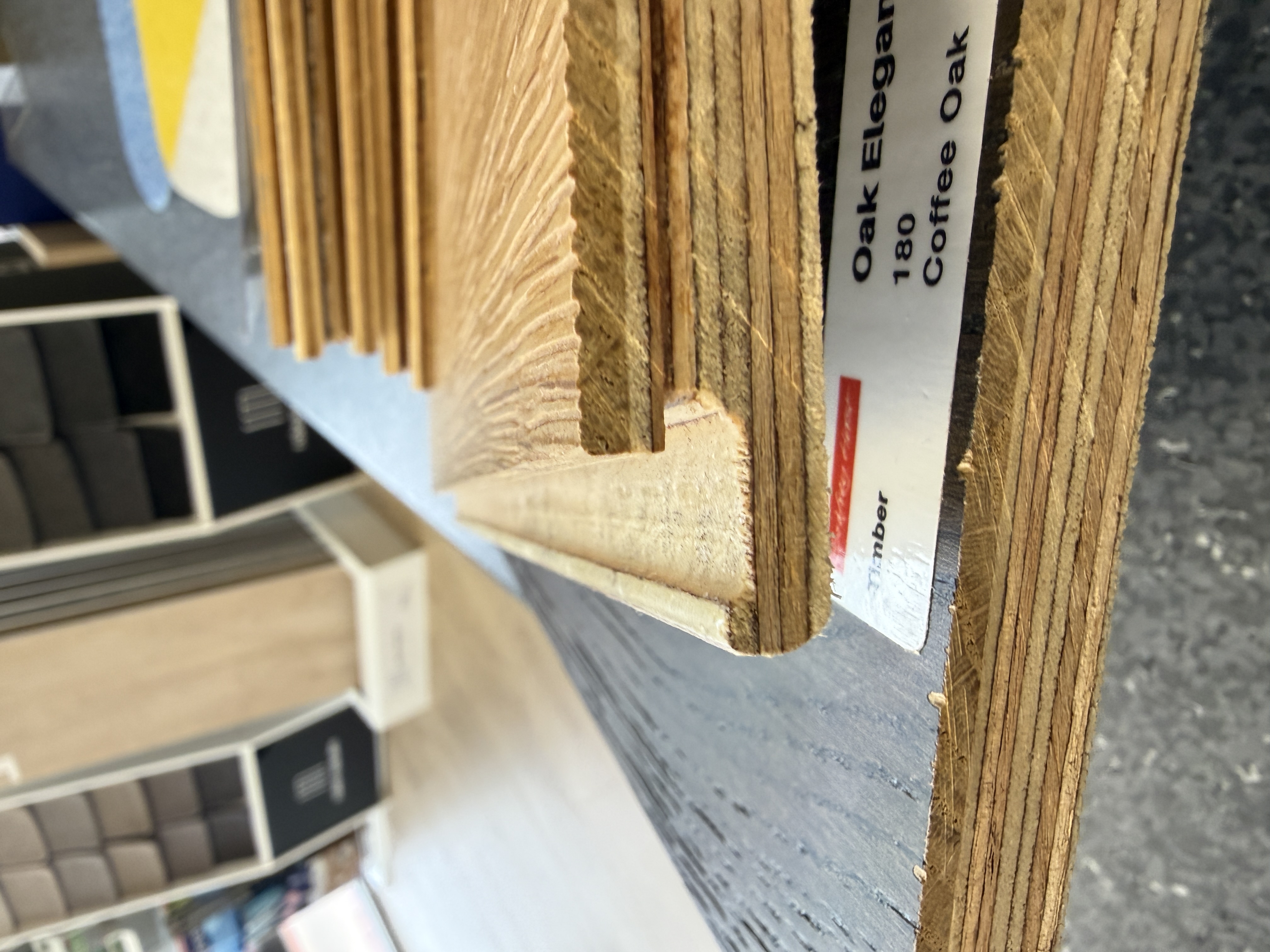 Engineered oak timber flooring sample